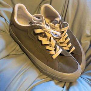 Brandblack handmade shoes olive/muted green/with grey rubber  sole